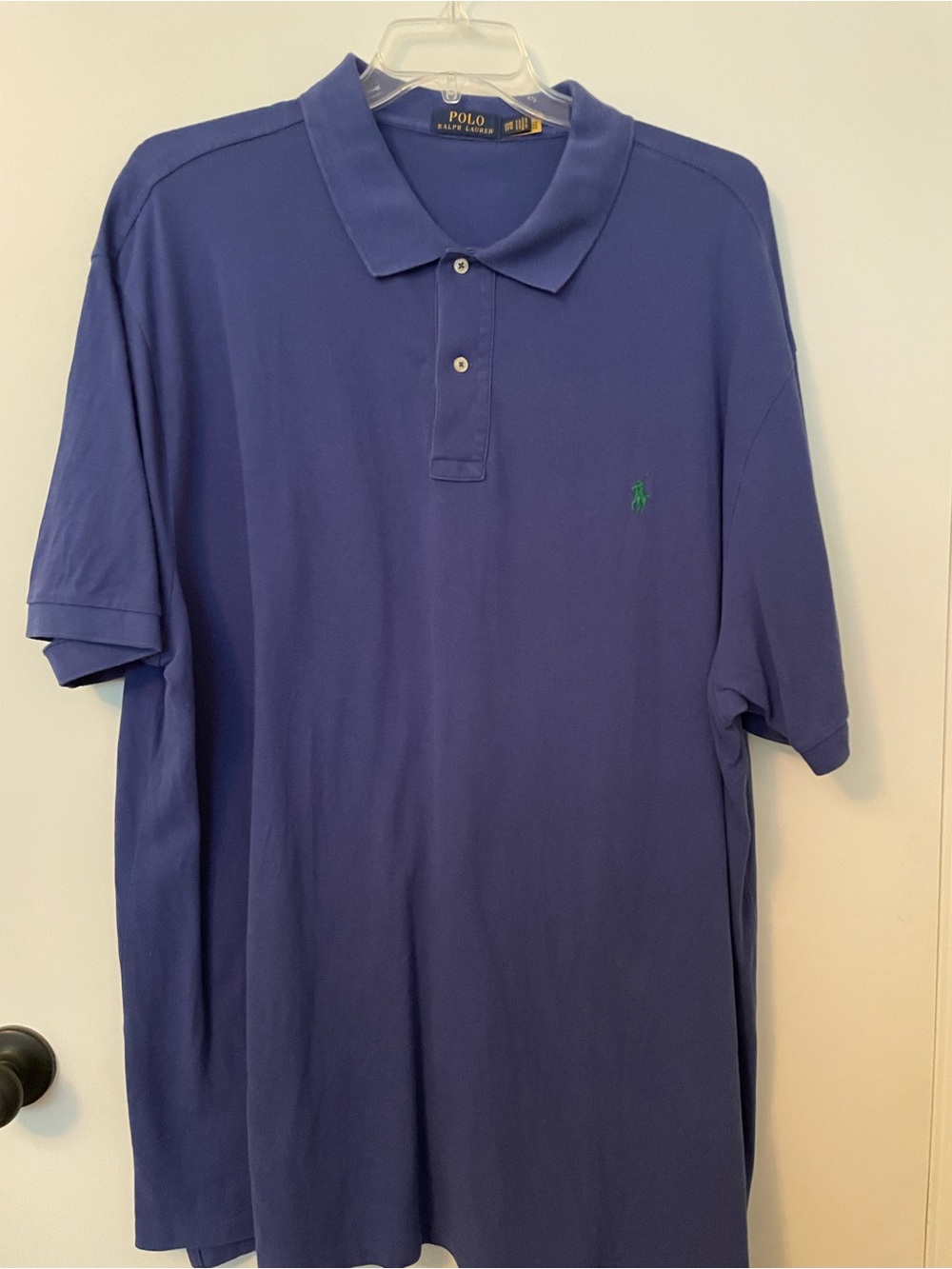 Polo by Ralph Lauren Men’s Blue Mesh Polo Shirt, SZ 3XB.